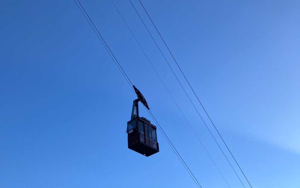 Eine Kleinseilbahn